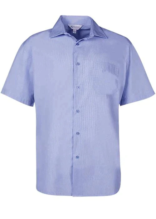 Aussie Pacific Grange Men's Short Sleeve Shirt 1902s Corporate Wear Aussie Pacific Mid Blue XXS 